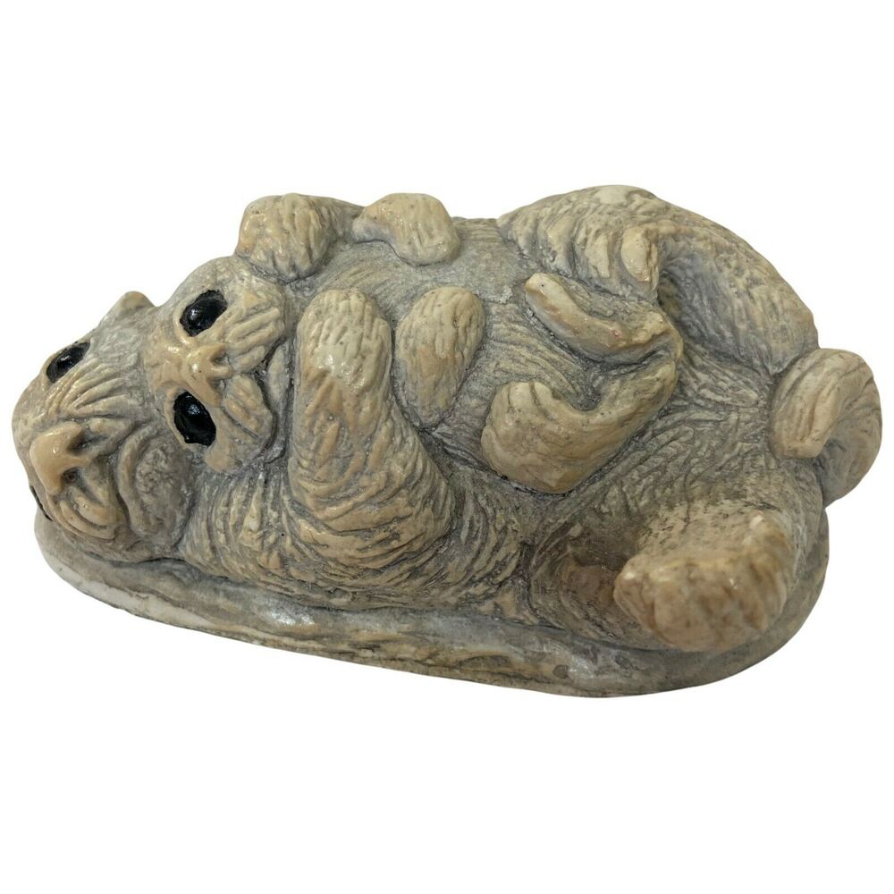 Otter & Baby Pottery Sculpture Vintage Sweet Bekka Mount ST Helen's Ash USA 80s